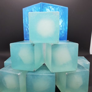 Tesseract inspired Glow in the Dark Soap, space stone, cosmic cube, handcrafted comic soap