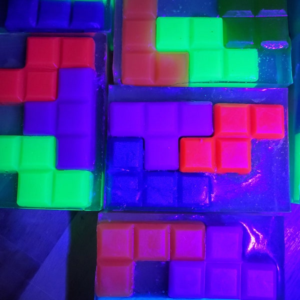 Tetris video game inspired coconut oil soap