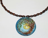 Tree Spirit Pendant Necklace Charm Choker Nature Boho Hippie Gift