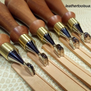 Decorative Edge Creaser /Creasing of the leather.Stainless steel. Size of the working part is 1 -  5mm. (0,04 - 0,20  inch)