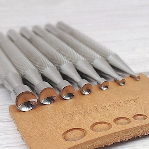 Stainless Steel Leather Embossing Stamp: Round Hemisphere Tool (2-8mm)