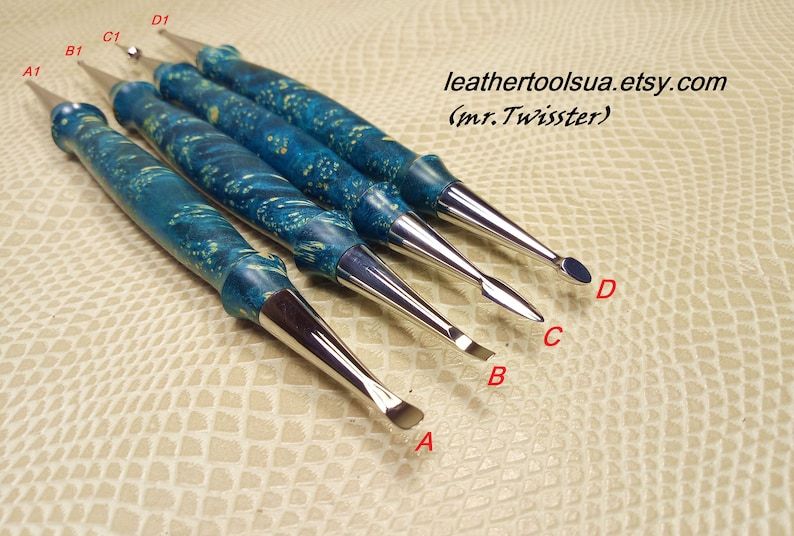 Modeling spoons leather. Embossed Leather Modeling Tool. A set Etsy