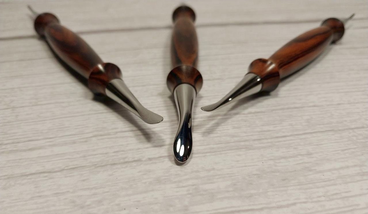 Modelling Spoon Leather Modeling Spoon: Stainless Steel, Arizona Ironwood Handle - Etsy