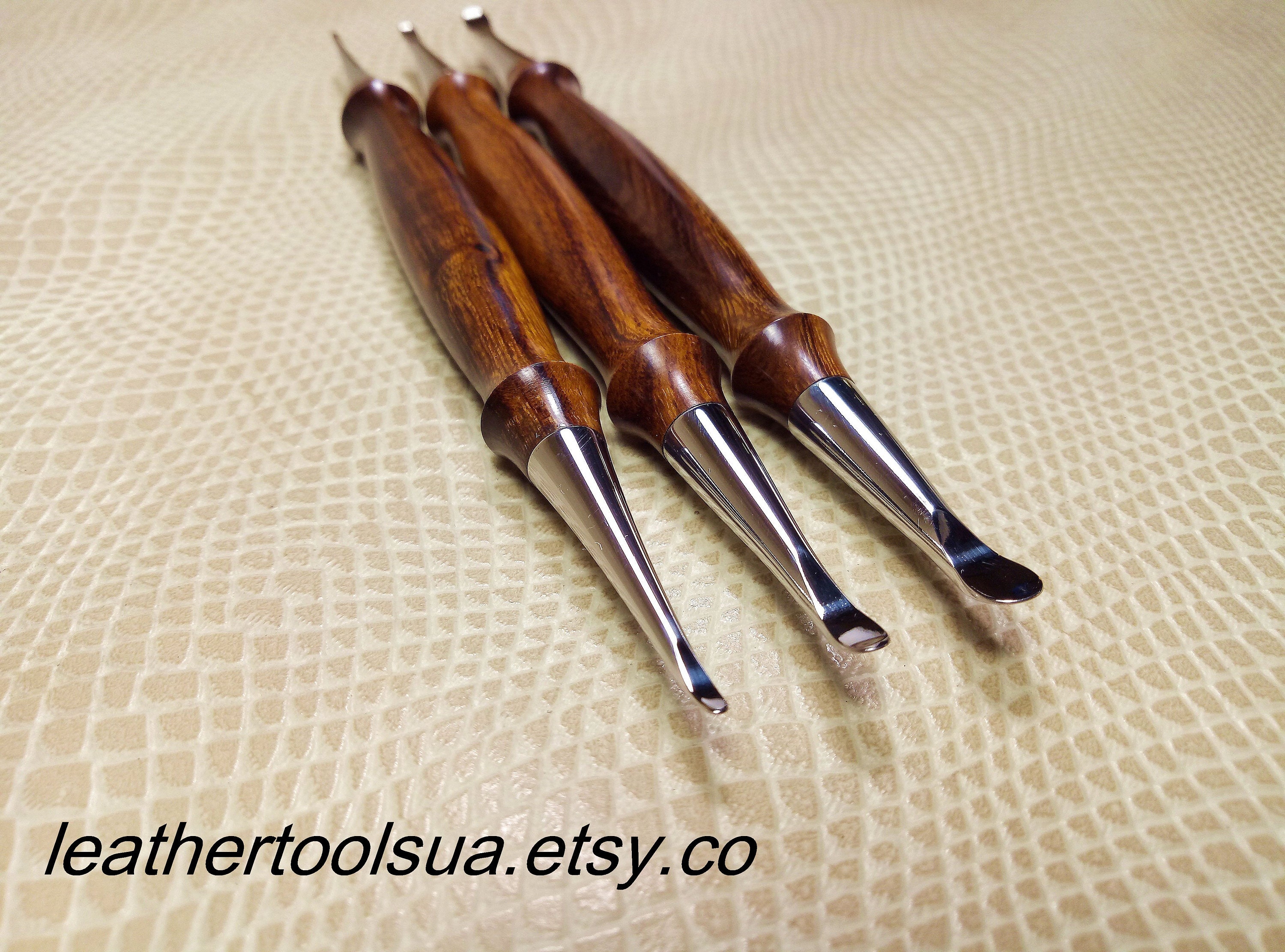 Modeling spoons leather. Embossed Leather Modeling Tool. A set Etsy