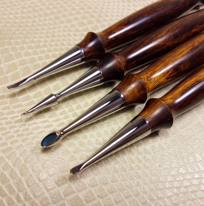 Modeling spoons leather. Embossed Leather Modeling Tool. A set Etsy