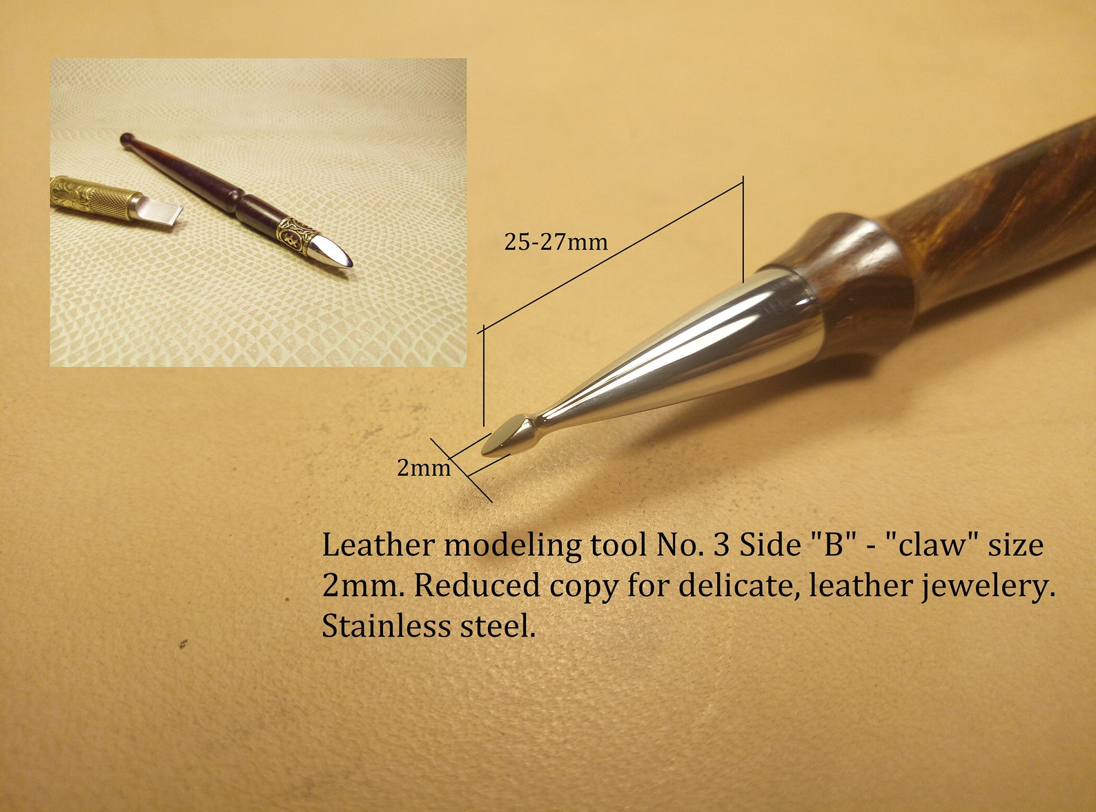 Modeling spoon leather. Embossed Leather Modeling Tool. Etsy