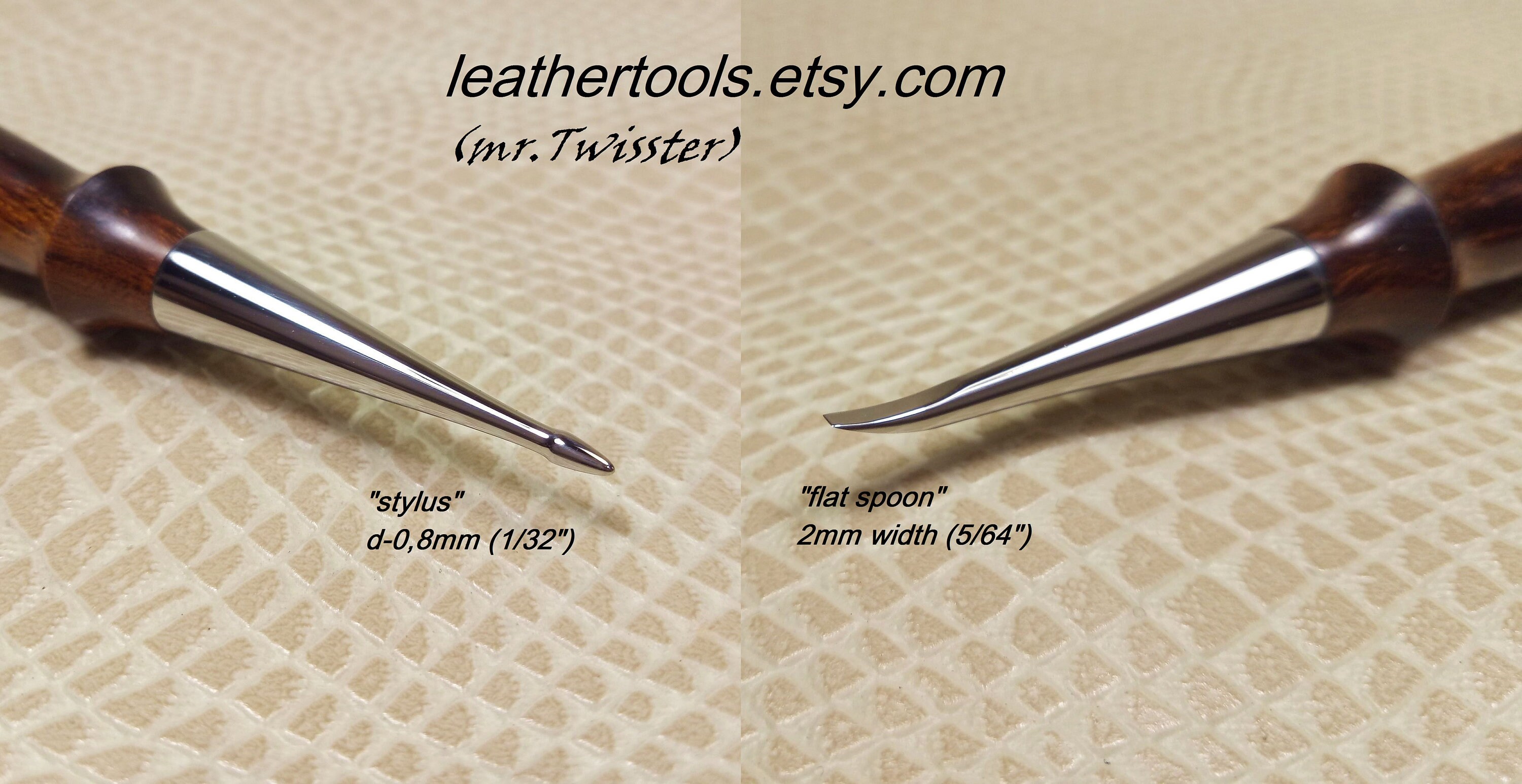 Modelling Spoon Leather Modeling Spoons: Embossed Stainless Steel Tool Set With ...