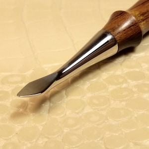 Handcrafted Leather Modeling Spoon: Stainless Steel, Ironwood Handle