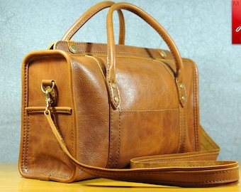 Leather Travel Bag Pattern: Vintage Style, Small No. 4 (PDF)