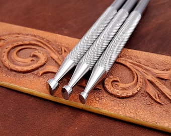 Stainless Steel Leather Stamp, Smooth Round Beveler