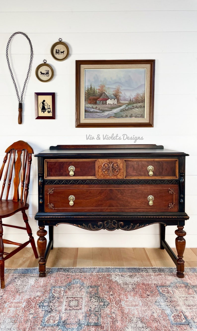 SOLD Refinished Petite Sideboard image 1