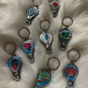 Spring Easter Mexican Loteria Nail Clipper/Key Chain- VARIOUS DESIGNS