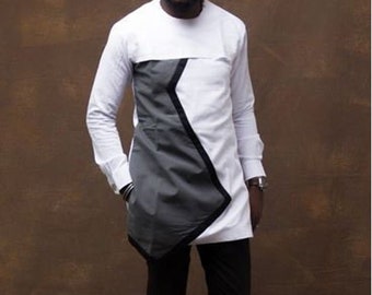 African Men clothing, White African Dashiki, African grooms men, African Men Wedding, African Wedding, African Print for Men, African Suit