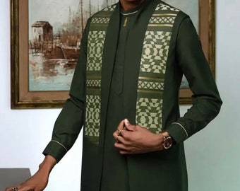 African men's clothing,African men outfit,African attire,African men's suit,Dashiki for men,Africa Men Caftan,African Groom,African Senator