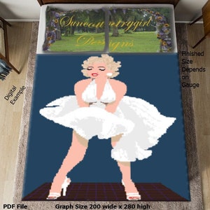 Marilyn Monroe 200 x 280 graph pattern