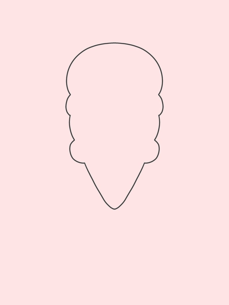 2 Scoop Ice Cream Cookie Cutter Etsy