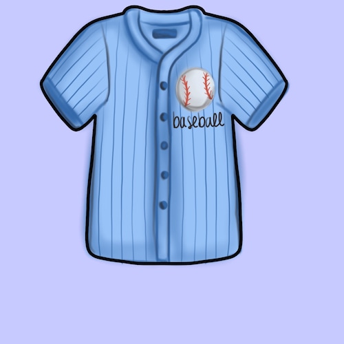 Baseball Cutter Cute Baseball Jersey Shirt Cookie Cutter Etsy