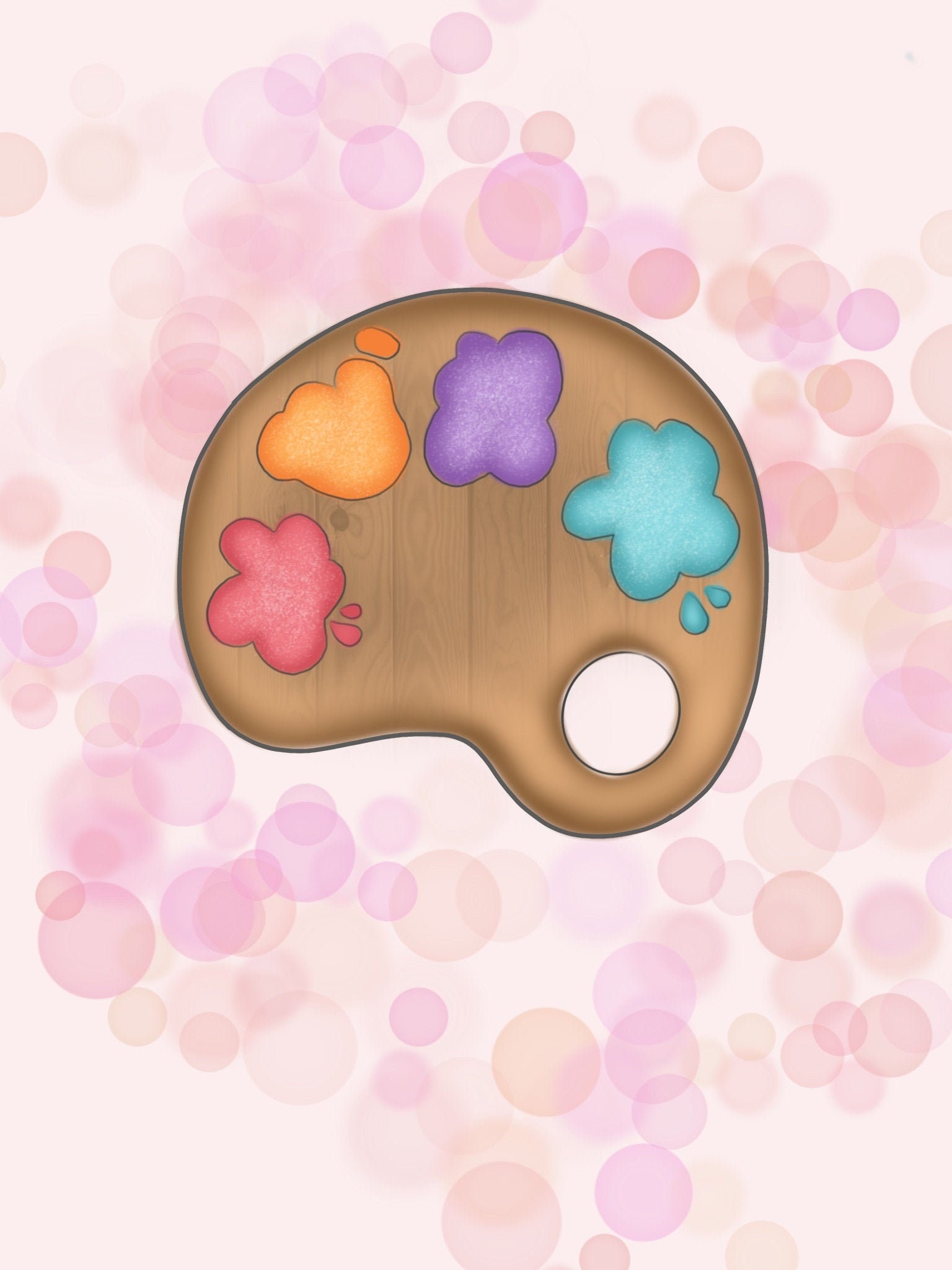 Art Palette Cookie Cutter Etsy