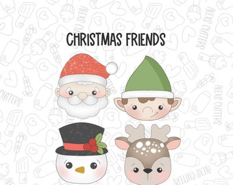 Christmas Friends Set Of 4 Cutters