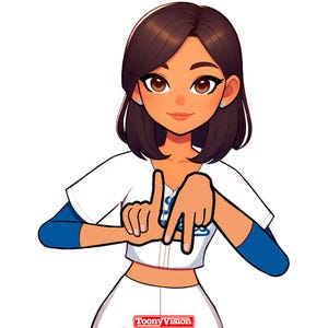 Girls Hand Sign Animated Cartoons | LA Hand Sign of YOU in Cartoonized Animations