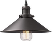 Industrial style 1 light Pendant Light, Vintage Hanging Light Oil Rubbed Bronze