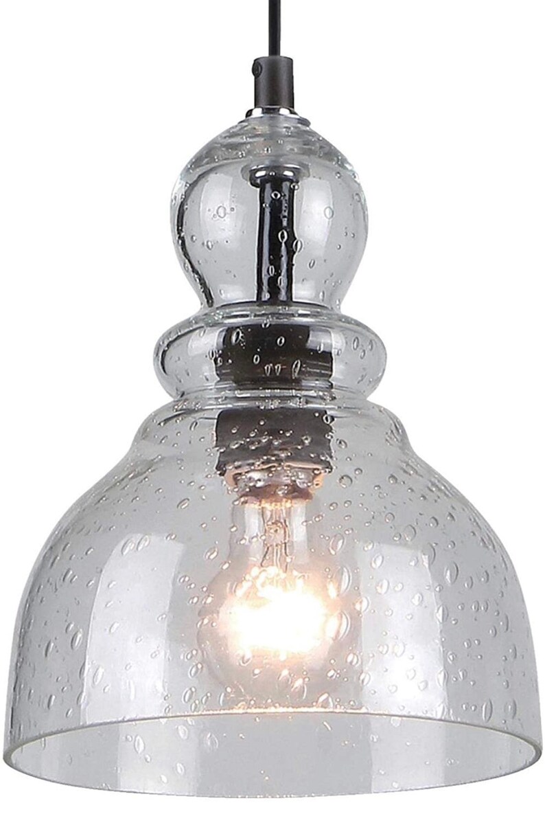 Industrial Pendant Lighting Kitchen Island Glass Hanging Etsy