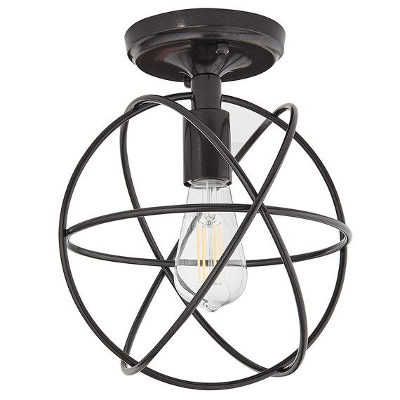 Vintage Style Ceiling Light Industrial Style Semi Flush Mount Etsy