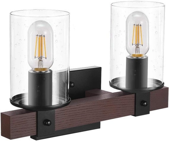 Luz de tocador de 2 luces estilo industrial pared sconce | Etsy