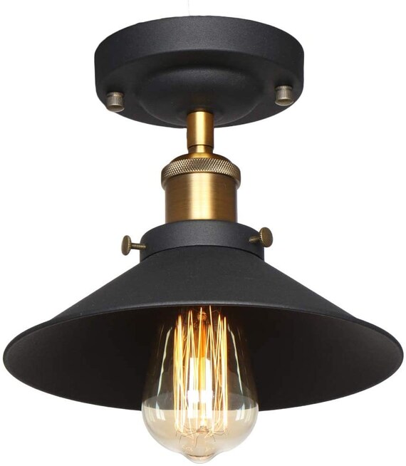Vintage Style Metal Semi Flush Mount Ceiling Light Fixtures - Antique Style Flush Mount Ceiling Light Vintage Style Metal Semi Flush Mount Ceiling Light Fixtures - Antique Style Flush Mount Ceiling Light