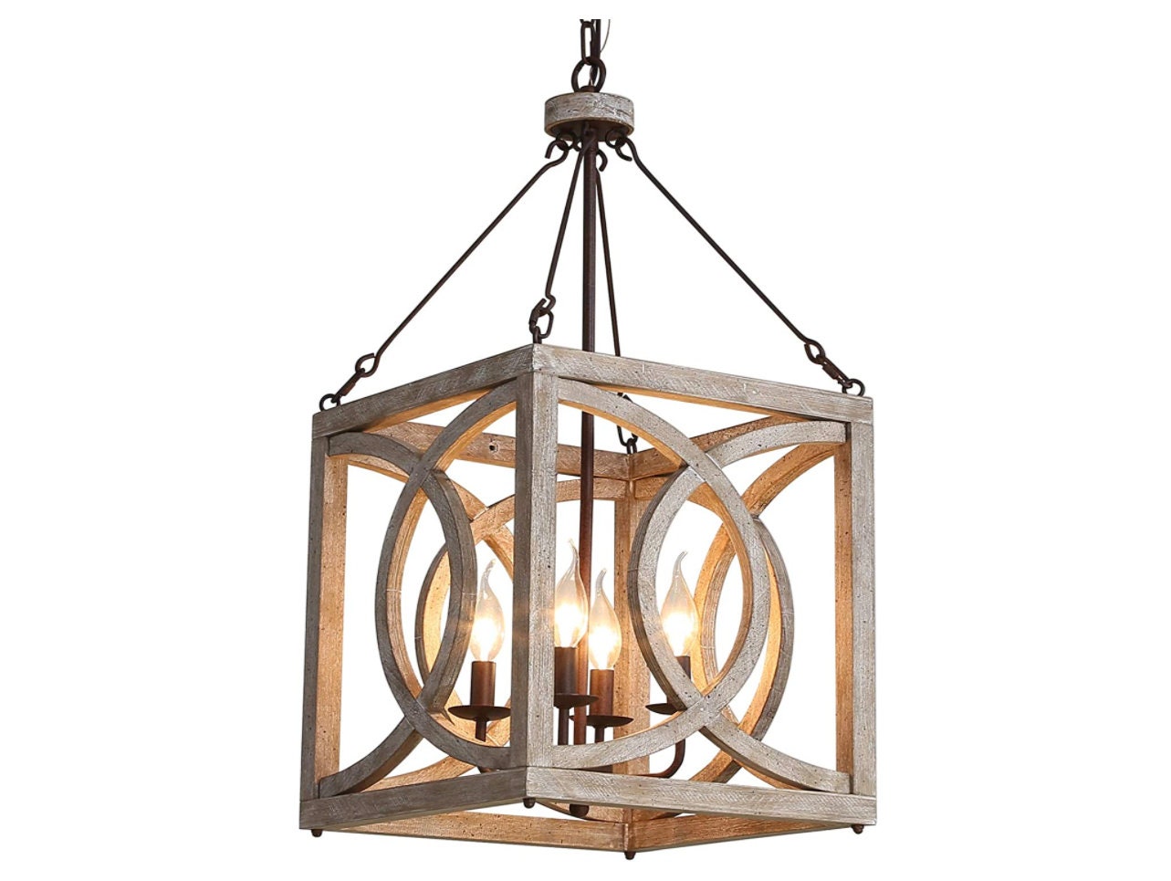 Holz Kronleuchter Leuchte Vintage Stil Pendelleuchte | Etsy