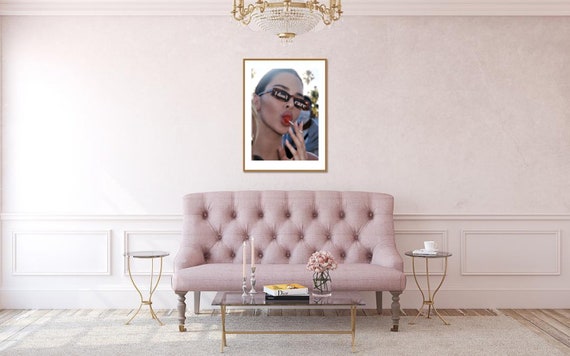 Kendall Jenner Print Kendall Jenner Kardashian I Don T Care Wall Decor Room Decor Celebrity Digital Print Girl Decor Gift