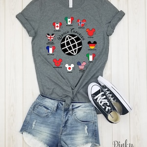 Custom World Traveler Countries - unisex shirt | Food and Wine Festival Shirt | Epcot Drinking Shirt | Epcot Shirts.