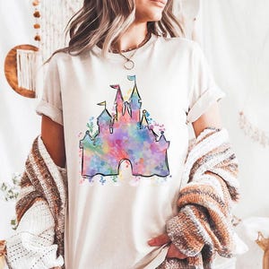 Disney Watercolor Castle - Shirt, Disney Castle Shirt, Disney Vacation Shirt, Disney Trip Shirt, Disney Family Shirt, Family Vacation Shirt