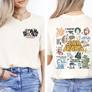 Star Wars Quotes F/B - Star Wars Disney Shirt, Galaxy&#39;s Edge Shirt, Disney Star Wars Tee, Disney Trip Shirts, May the Force be with you tee