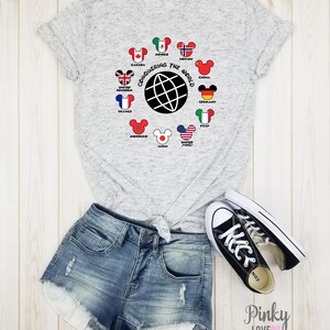 Conquering The World TEXT Countries - unisex shirt | Food and Wine Festival Shirt | Epcot Drinking Shirt | Epcot Shirts | Epcot Matching.