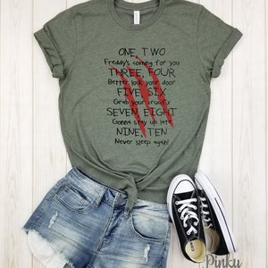 Freddy&#39;s Lullaby - unisex shirt | One Two Freddy&#39;s Coming For You | Halloween movies shirt | Halloween Shirt | Follow Your Dreams | Horror.