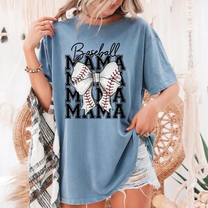 Coquette Baseball Mama - Comfort Colors, baseball shirt, softball Mom shirt, baseball Mom shirt, baseball softball, game day, Sports Mom