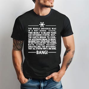Big Bang Theme Song (White) - Shirt, Big Bang Cute Gifts, Bazinga shirt, Nerdy TV show, Big Bang fan, Soft Kitty Warm Kitty, Sheldon