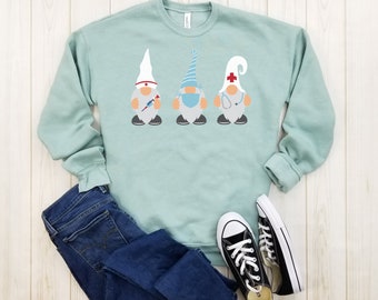 Nurse gnomes - unisex fleece sweatshirt | Nurse Shirt | Nursing Shir | Gift for Nurse | Nurse Life | Nurse Appreciation | Cute Nurse Shirt.