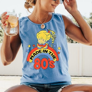 Gemaakt in de jaren 80 - tanktop CC, verjaardagsshirt, gemaakt in de jaren 80 shirt, 80s verjaardagsfeestje shirt, 80s shirt, jaren 80 vrouwen shirt, feestvarken