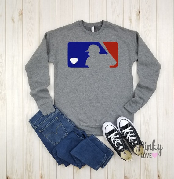 mlb sweatshirt with heart