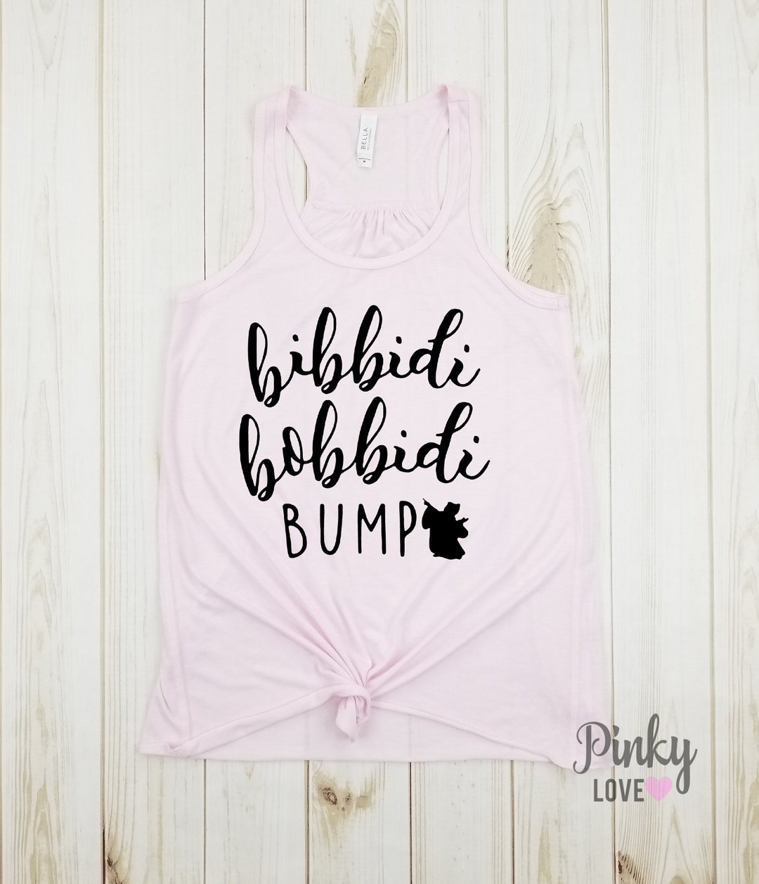 Bibbidi Bobbidi Bump Racerback Tank Disney Pregnancy Announcement Shirt  Disney Maternity Disney Preggers Disney