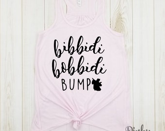 Bibbidi Bobbidi Bump racerback tank disney pregnancy announcement shirt  disney maternity disney preggers disney