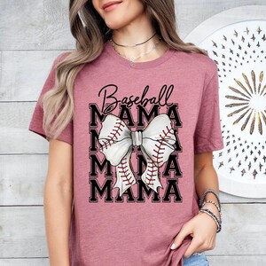 Coquette Baseball Mama- shirt, baseball shirt, softball Mom shirt, unisex baseball Mom shirt, baseball gift, softball, game day, Sports mom