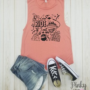I&#39;m gonna ride til I can&#39;t no more - muscle tank | Disney Park Shirt | Matching Disney Family Shirts | Disney Shirts | Disney Rides Shirt.