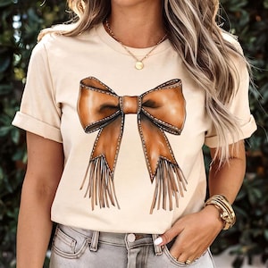 Western Coquette Bow - Shirt, Cowgirl shirt, Country T-shirt, Cute Trendy Western Shirt, Coquette Bow Tee, Cowboy Boots Coquette Aesthetic