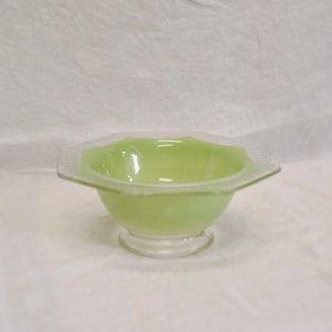 Vintage Mid Century Cambridge Pistachio Green Decagon Etched Keyhole Center Handle Serving Platter orders with Gold Trim.