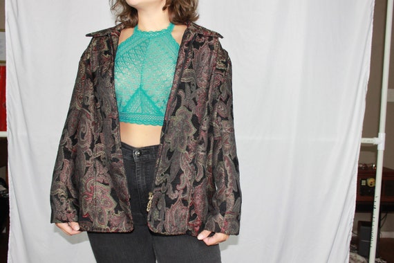 Vintage Metallic Paisley Jacket