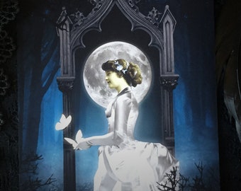 Silver Moon - Art Print - Dark Art - Magick - Vintage Photography