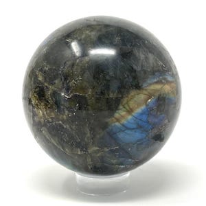 Flashy Labradorite Sphere: Polished Healing Crystal Ball, Spiritual Decor